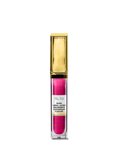 Gloss Labial + Ác. Hialurônico com Espelho e Luz LED 6ml