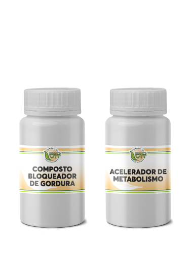 Bloqueador de Gordura 60 Cápsulas + Acelerador de Metabolismo 60 Cápsulas